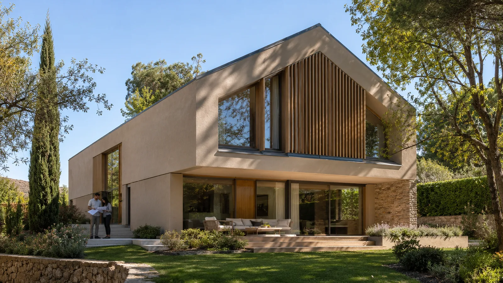Vivienda Passivhaus contemporánea integrada en un entorno mediterráneo de Madrid