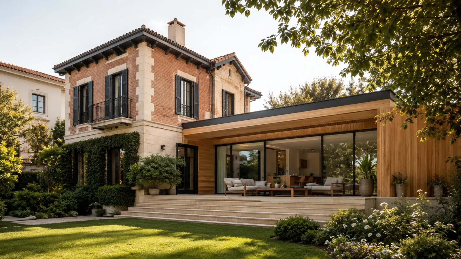 Villa madrileña reformada con ampliación contemporánea y diseño premium