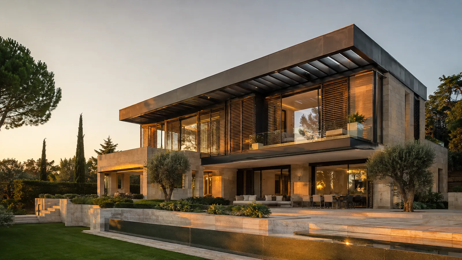 Villa Passivhaus de lujo en Madrid con arquitectura contemporánea y grandes espacios exteriores