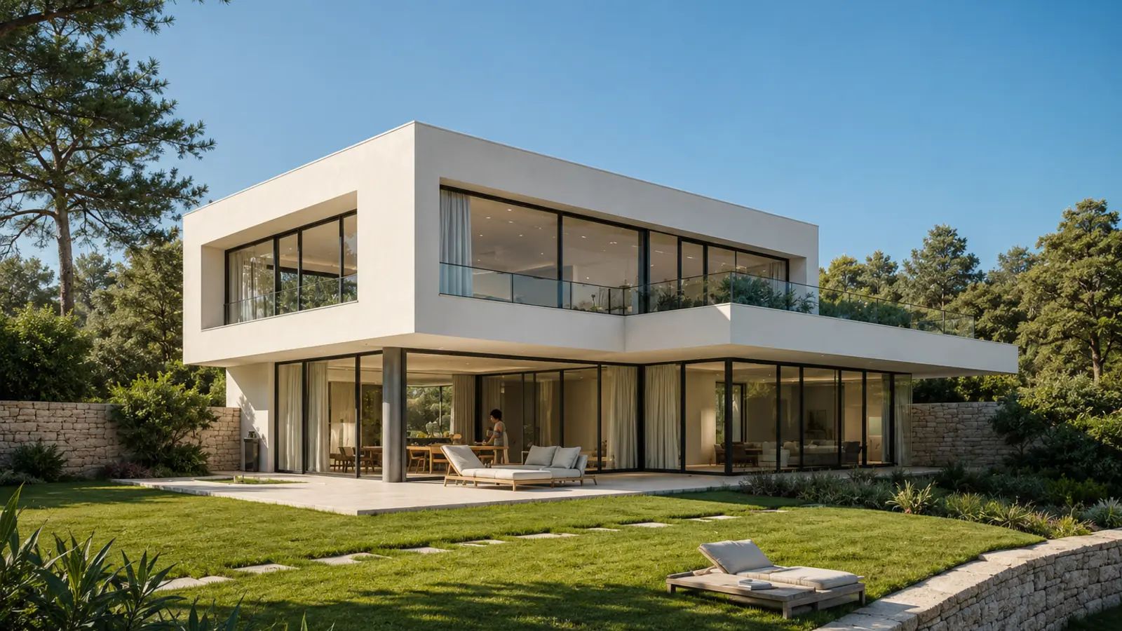 Vivienda Passivhaus contemporánea y eficiente integrada en un entorno natural de Madrid