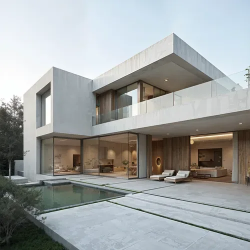 Fachada de chalet Passivhaus premium en Madrid